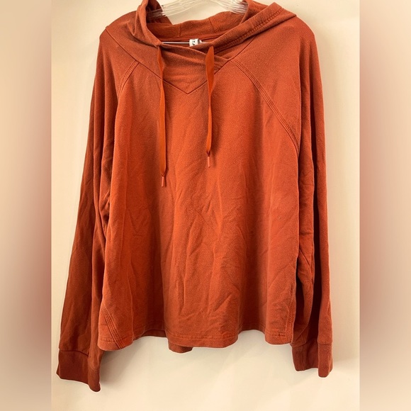 Athleta Tops - Athleta Orange Hoodie Sweatshirt